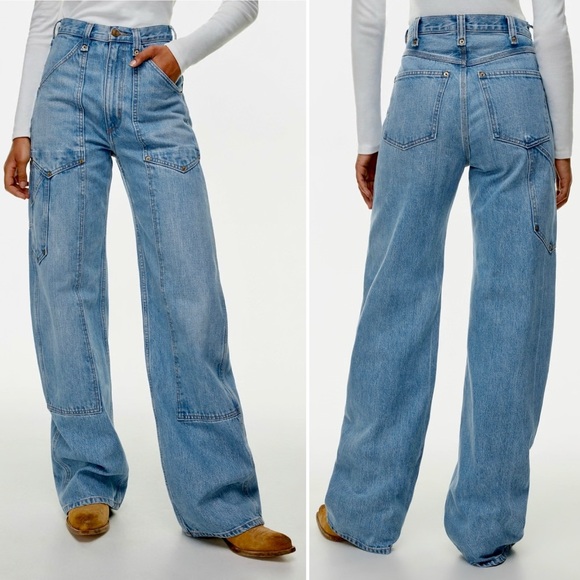 Re/Done Light Blue Flare & Wide Leg Jeans - Picture 1 of 16